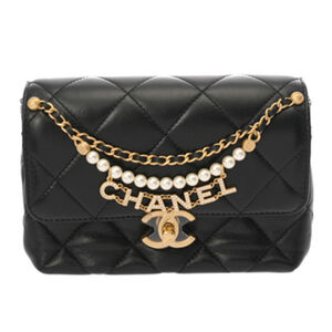 CHANEL Matelasse Mini Flap Black AS4986 Women's